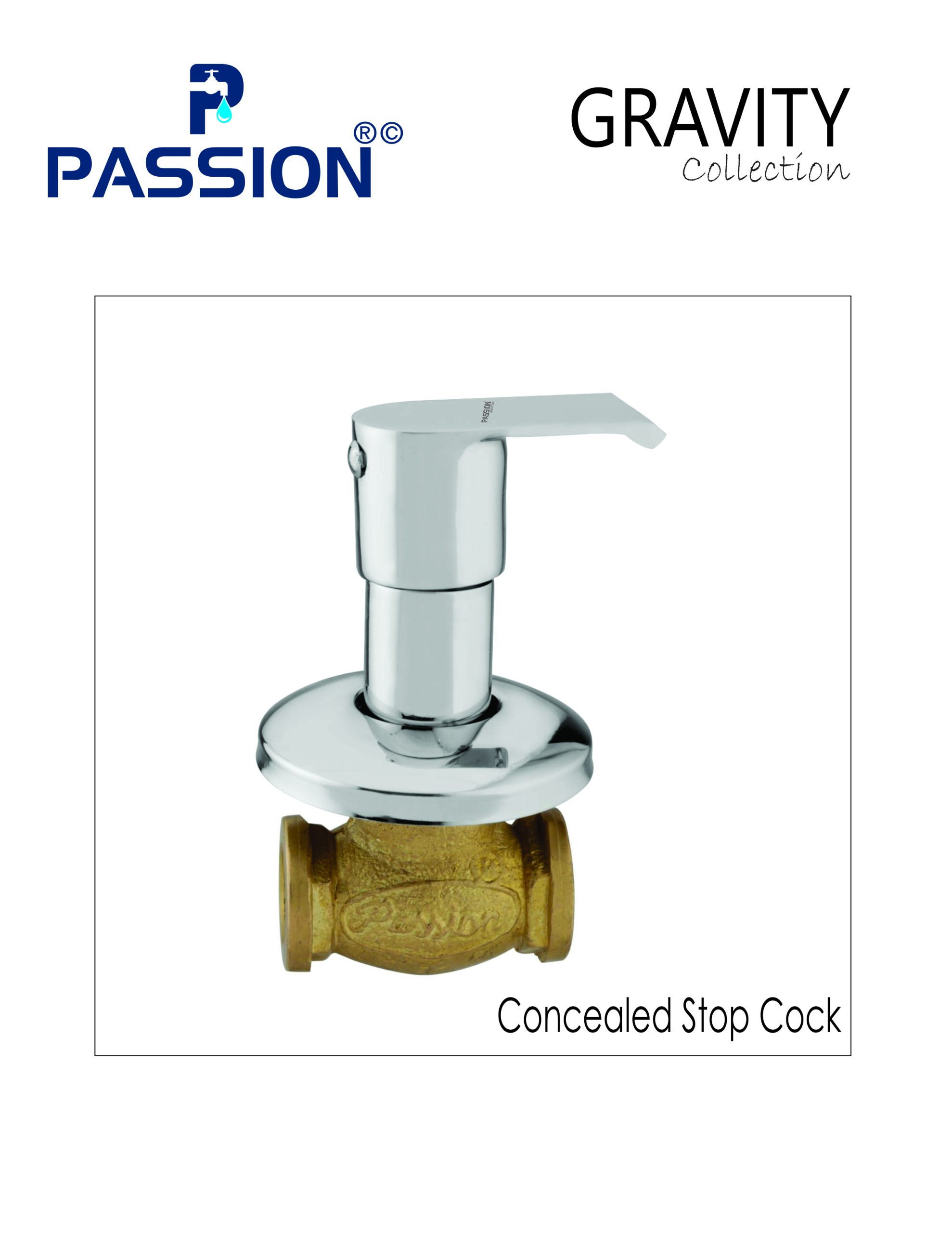 concealed stop cock gravity