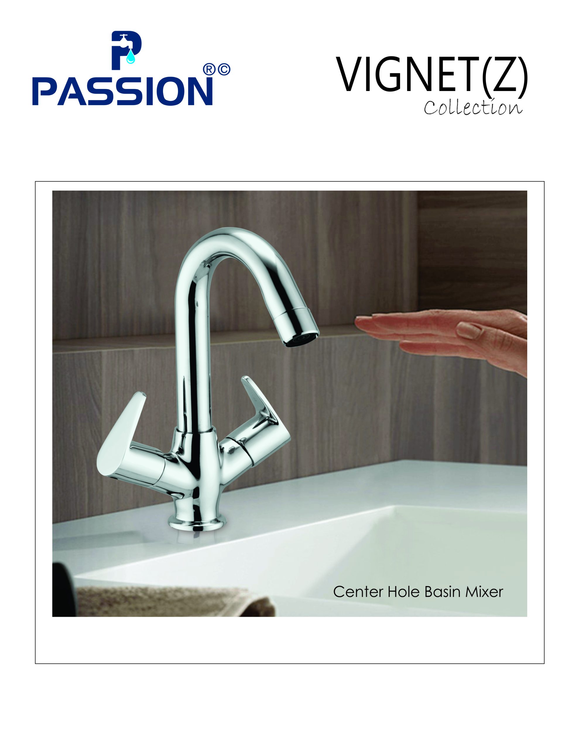 centre hole basin mixer vignet-z