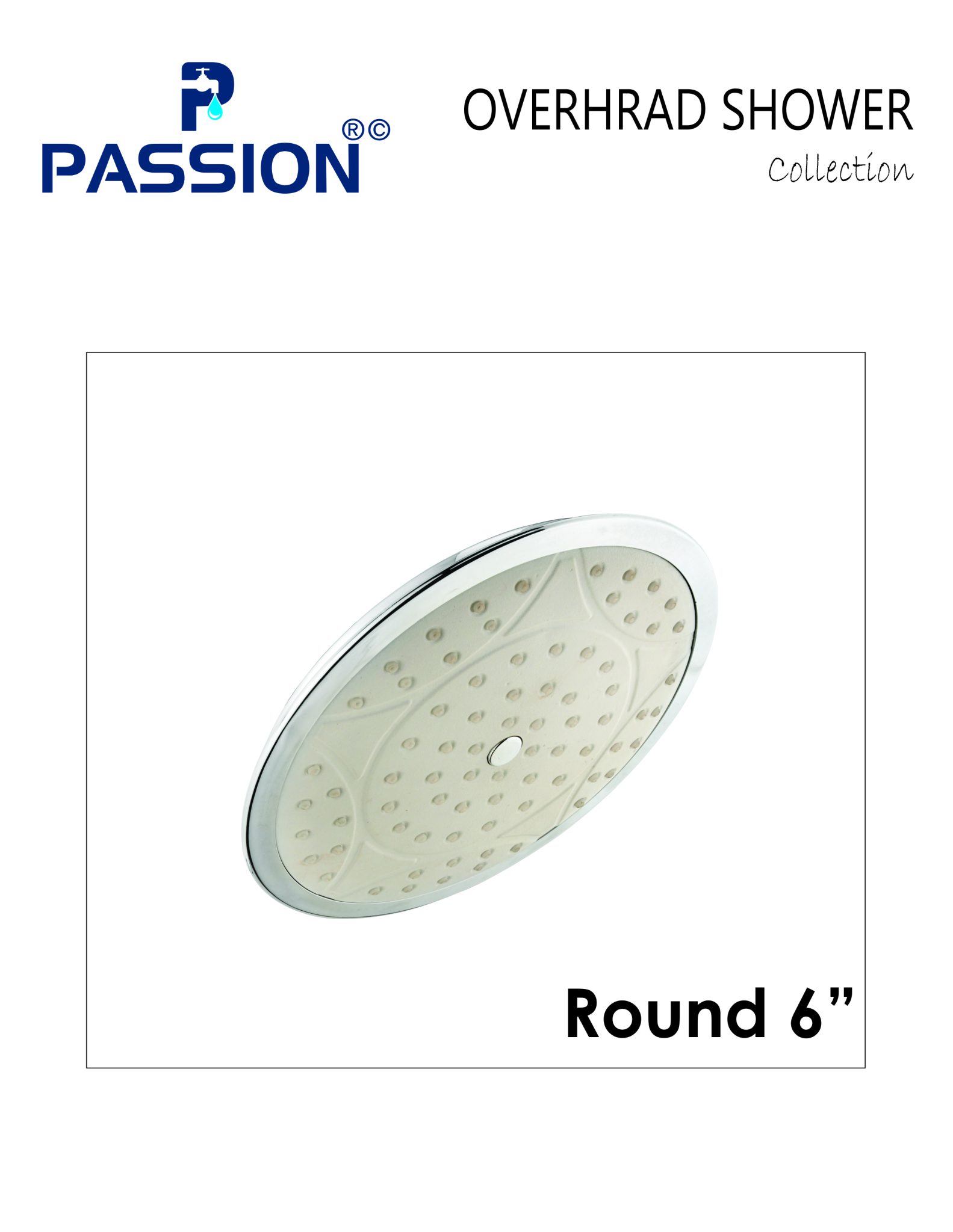 overhrad shower round 6"