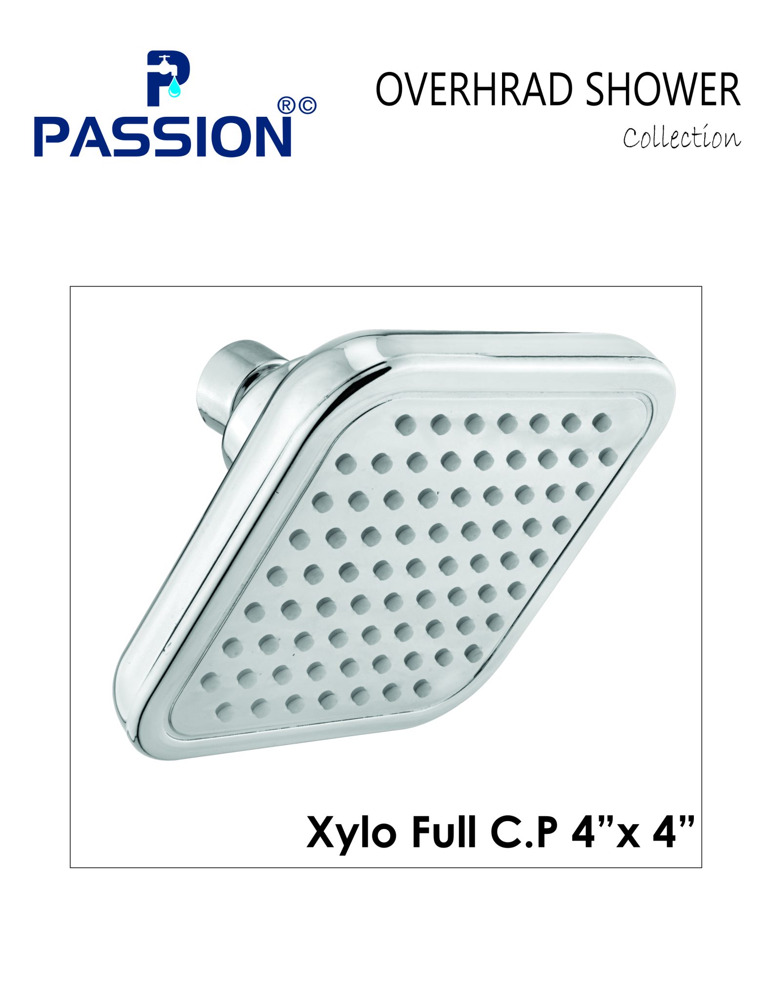 overhrad shower xylo full c.p 4" *4"