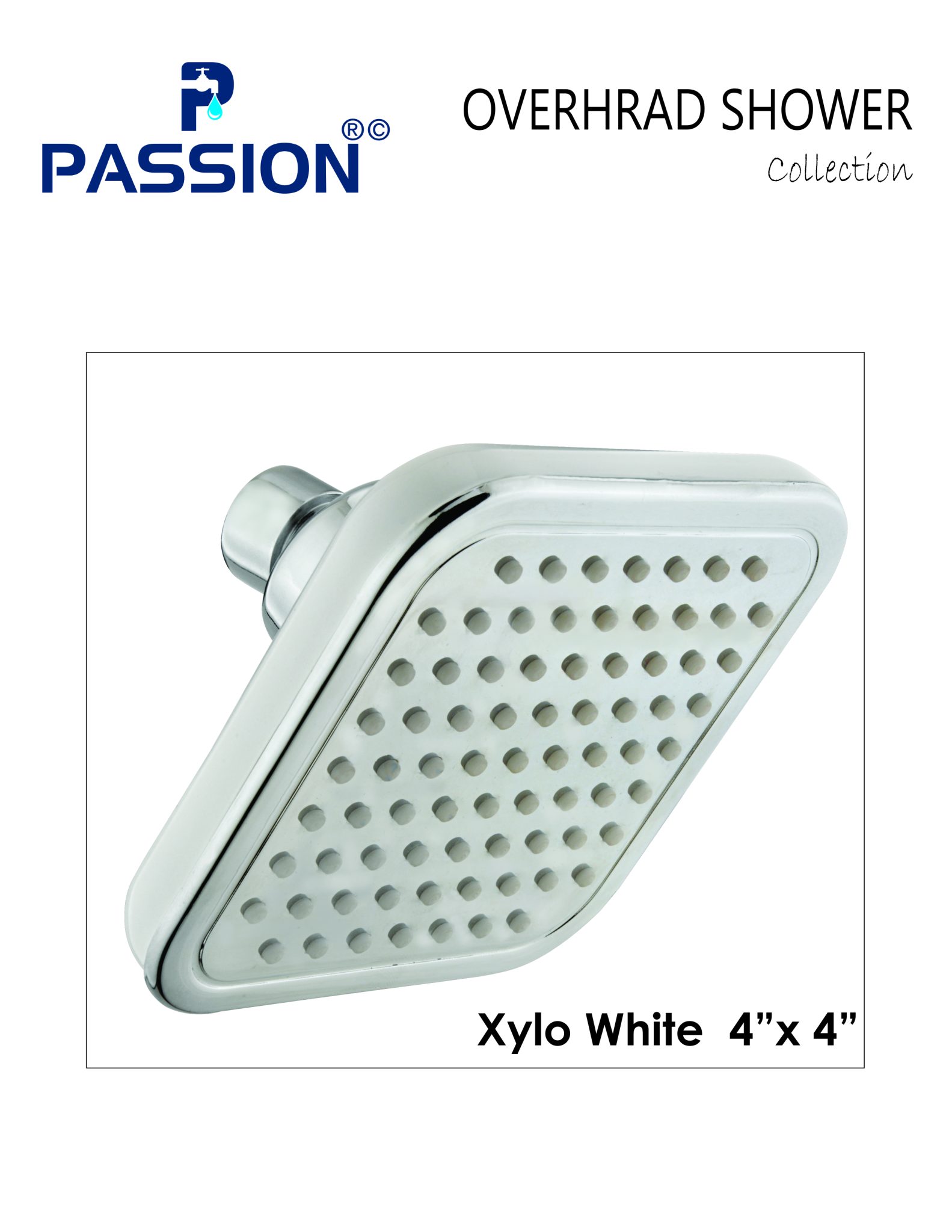 overhrad shower xylo white 4" *4""