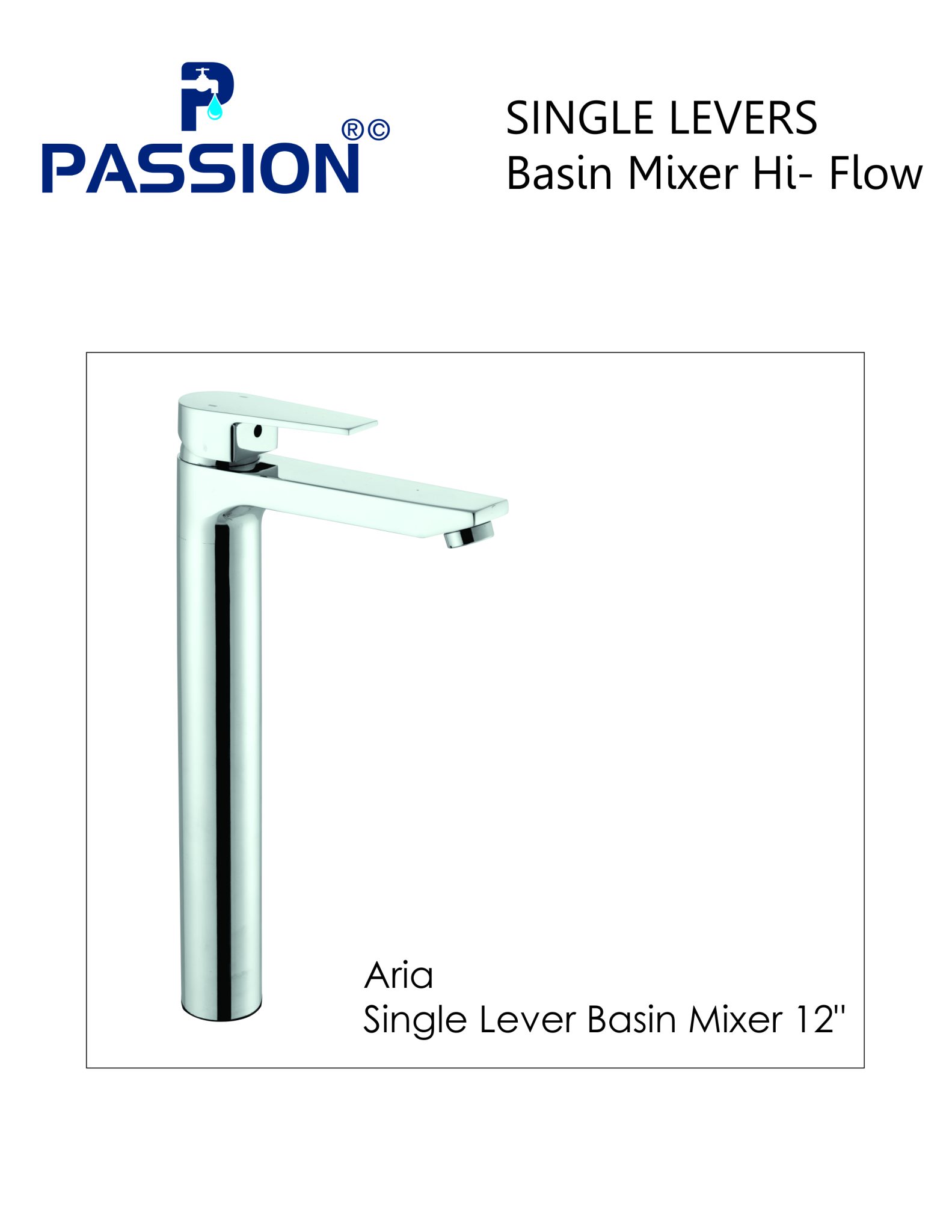 single lever basin mixer aria 12"1