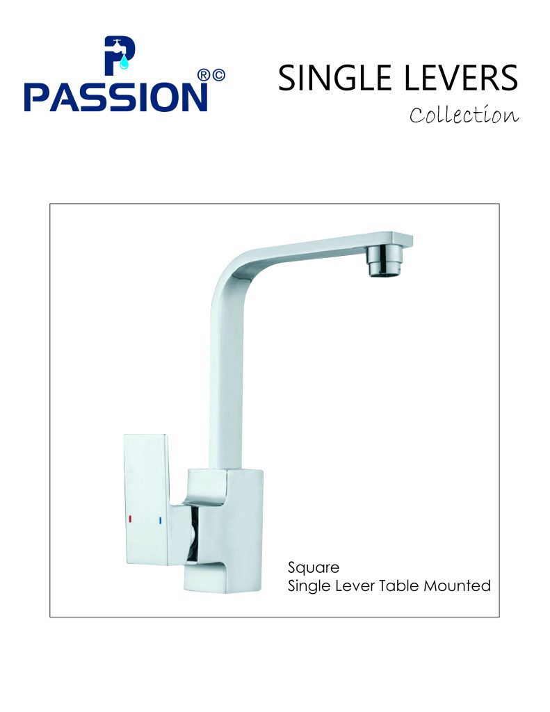 square single lever table mountes